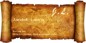 Jandek Laura névjegykártya